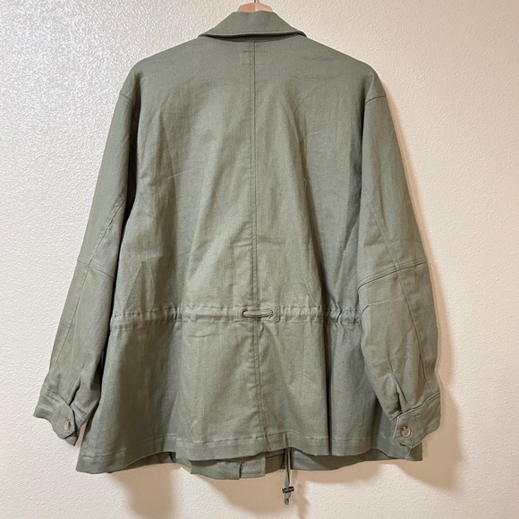 Crescent Size S Jacket Green Utility Field Chore Cotton Blend Balloon Barrel - Picture 2 of 11